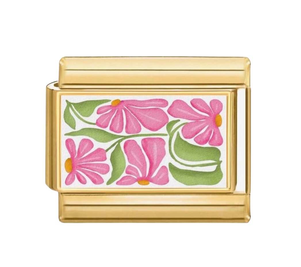 Pink flower charm