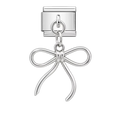 Silver Bow Dangle Charm