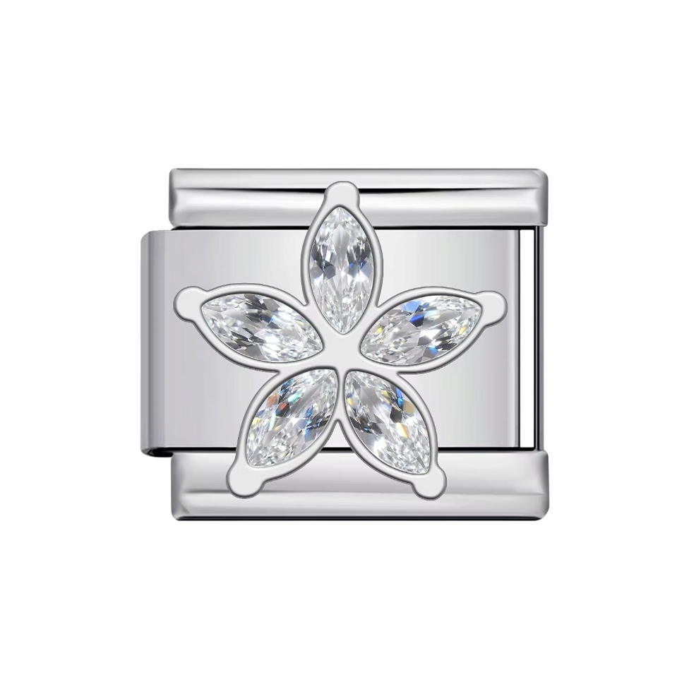 Diamond Flower Charm