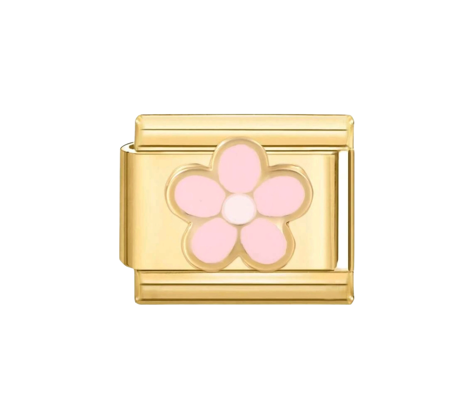 Single pink flower charm